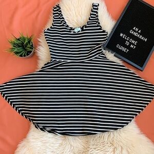 STRIPED MINI DRESS WOMEN SIZE M